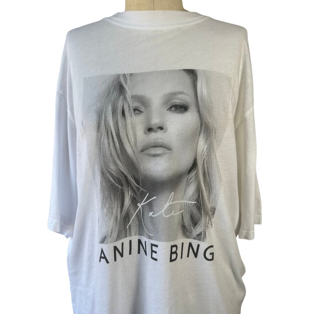 Anine Bing x Kate Moss Avi Tee in White